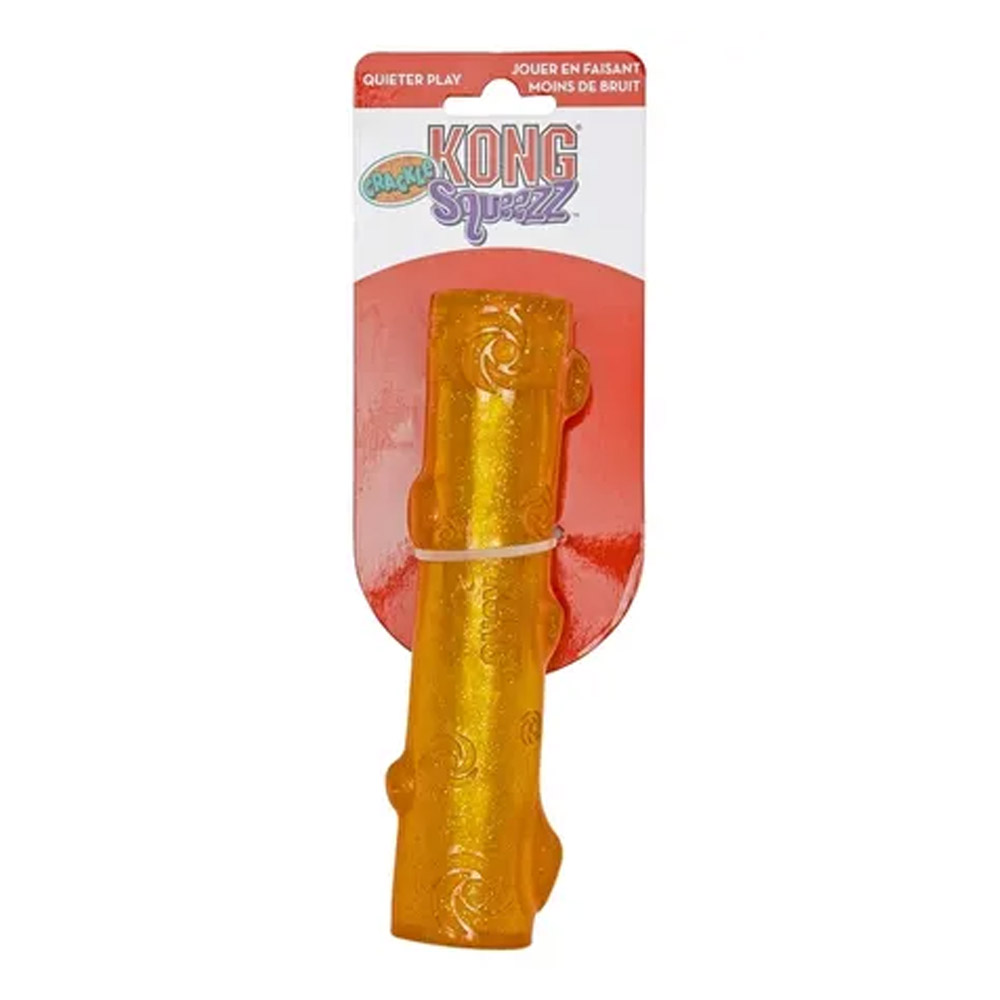 Kong Squeezz Crackle Squeaker Fetch Toy For Dogs - Stick 1 X Large