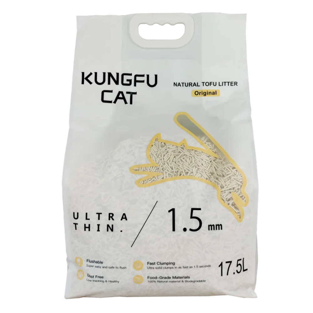 Kungfu Cat Ultra Thin Natural Tofu Litter for Cat Supplies