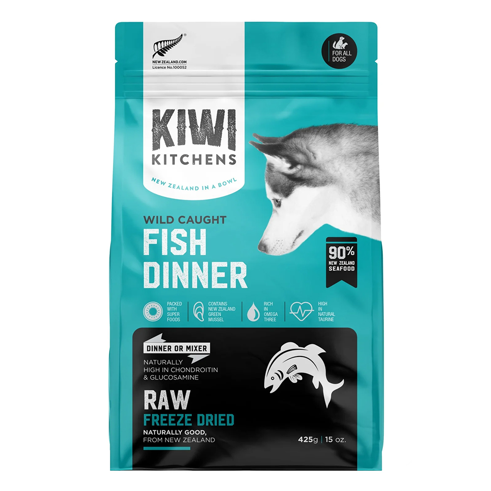 Kiwi Kitchens Freeze-Dried Dog Food Fish Dinner