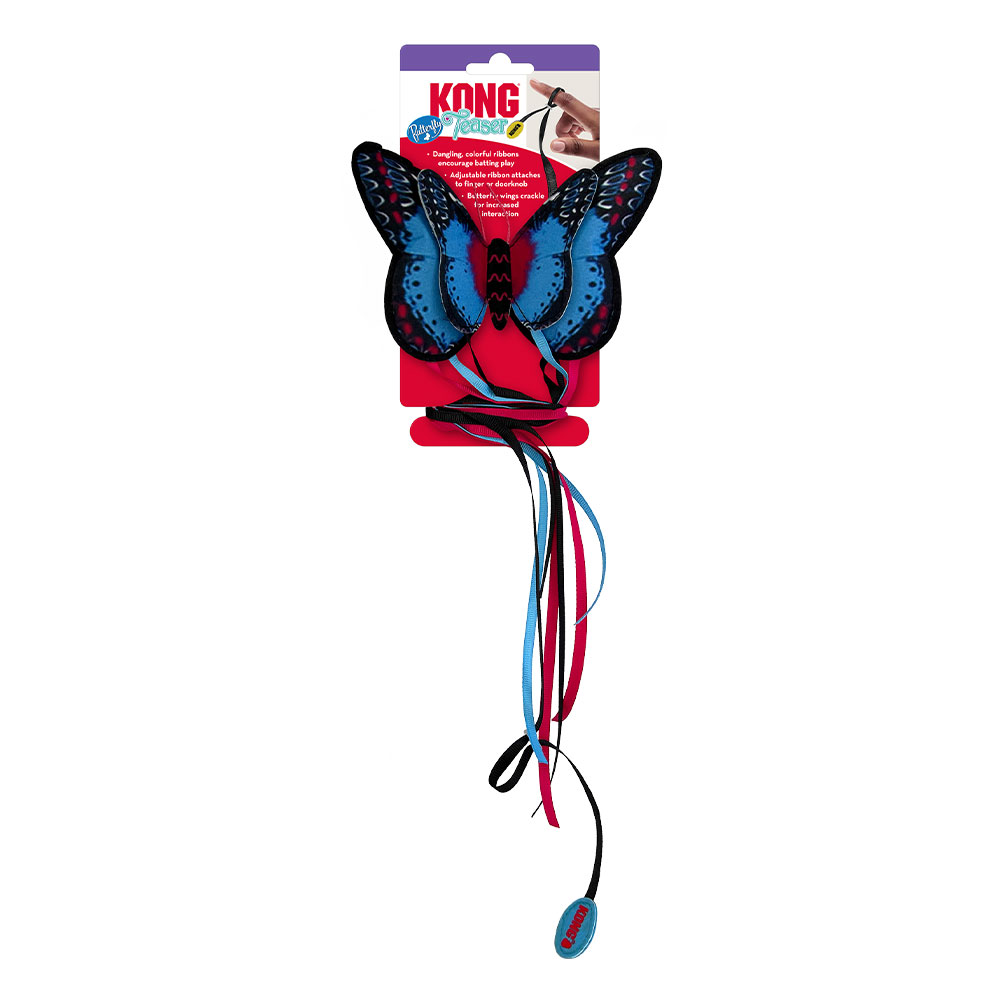 Kong Teaser Butterfly Crackle Toy For Cats  1 Pack