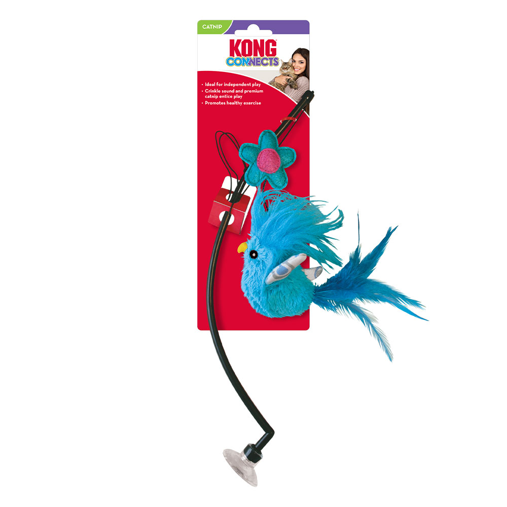 KONG Connects with Catnip Toy for Cats - Window Teaser