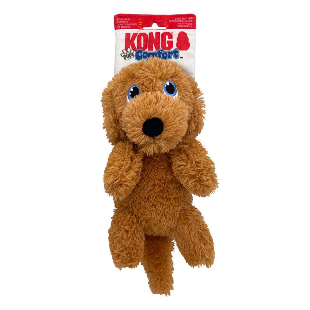 Kong Comfort Pups Squeaker Plush Toy For Dogs - Goldie 1 X Medium