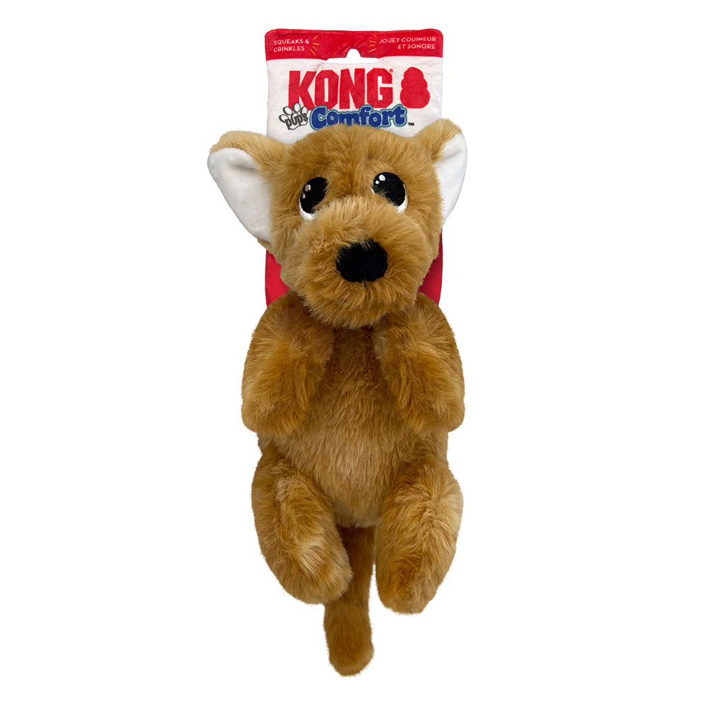 Kong Comfort Pups Squeaker Plush Toy For Dogs - Peanut 1 X Small