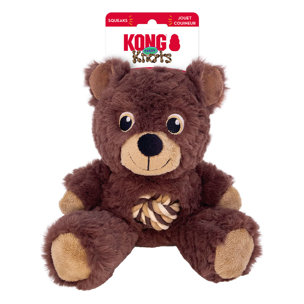 KONG Knots Teddy Squeaker Toy for Dogs for Dog Supplies