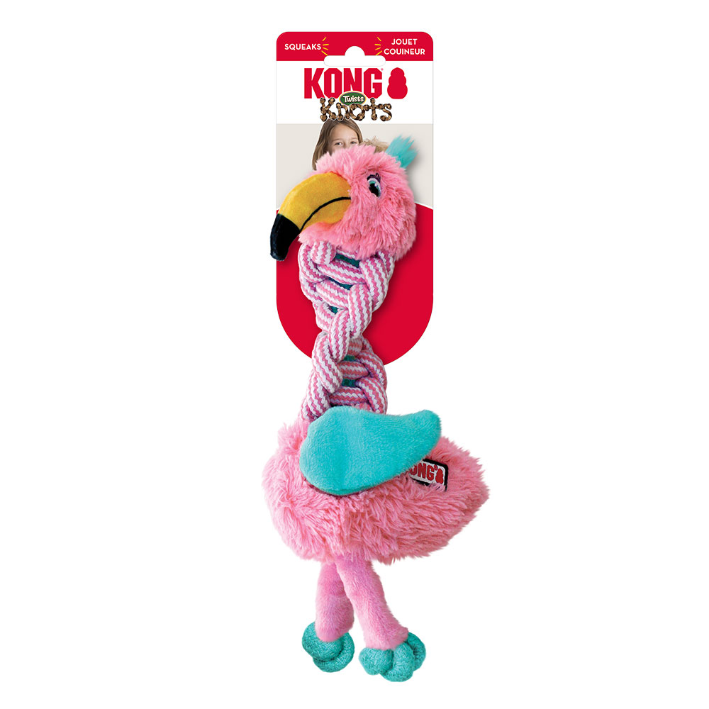 Kong Knots Twists Squeaker Toy For Dogs - Assorted Characters 1 X Small/Medium