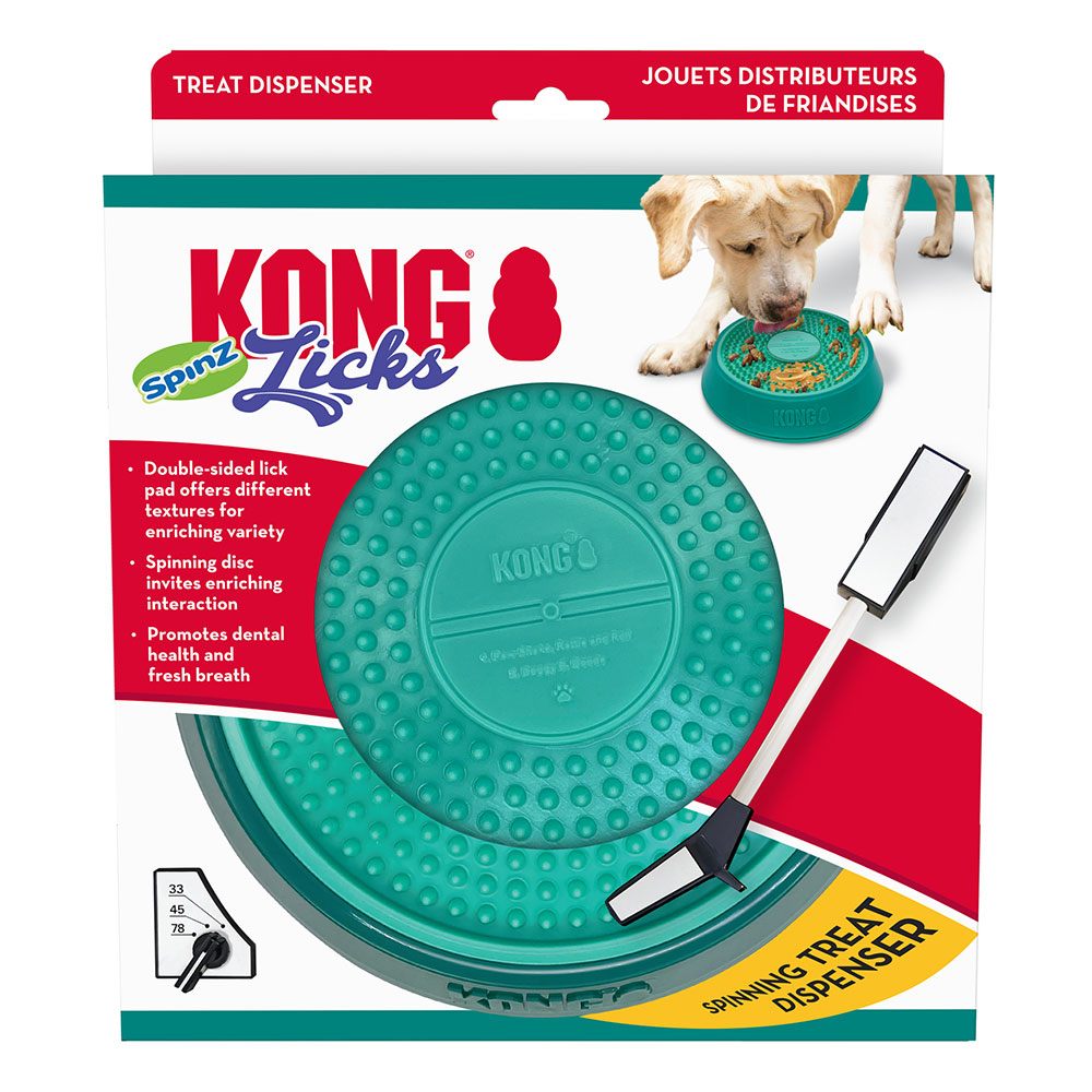 Kong Licks Spinz Treat Dispenser Toy For Dogs  1 X Large