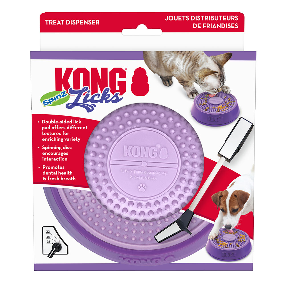 Kong Licks Spinz Treat Dispenser Toy For Dogs  1 X Small