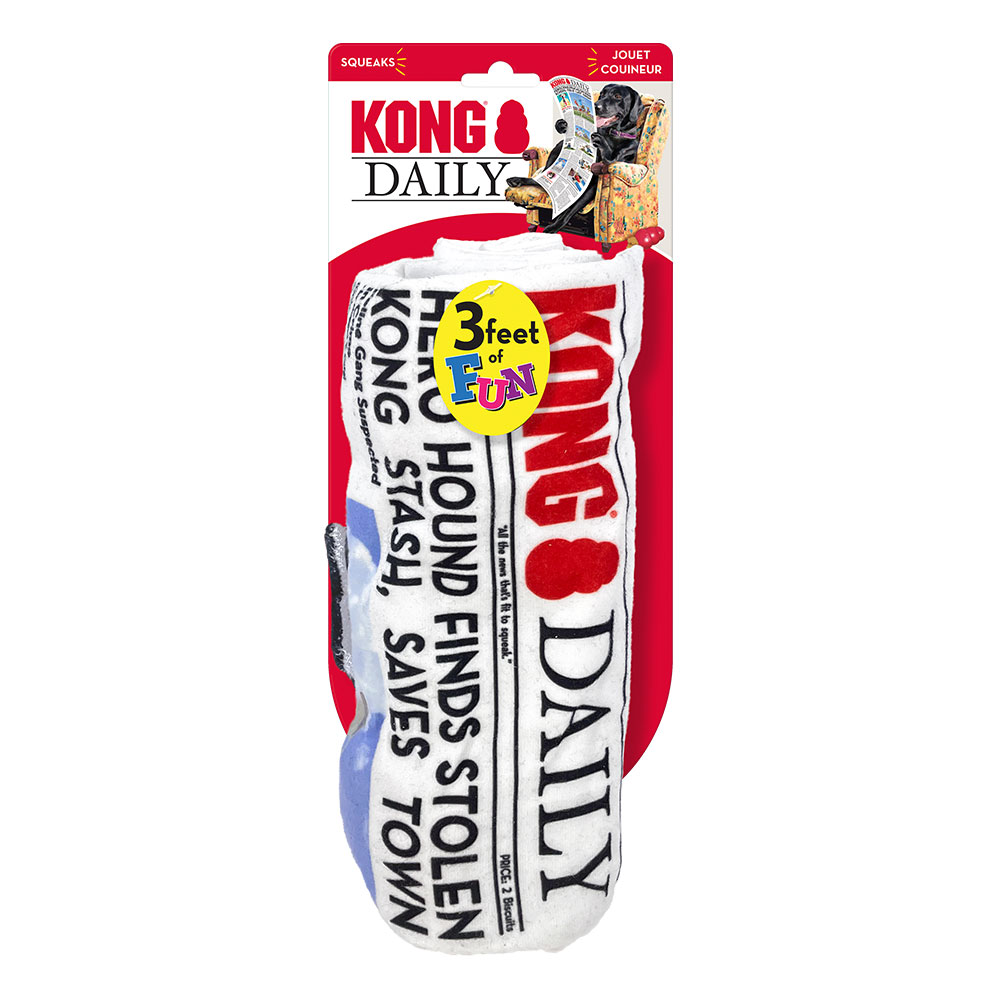 KONG Daily Squeaker Toy for Dogs - Newspaper