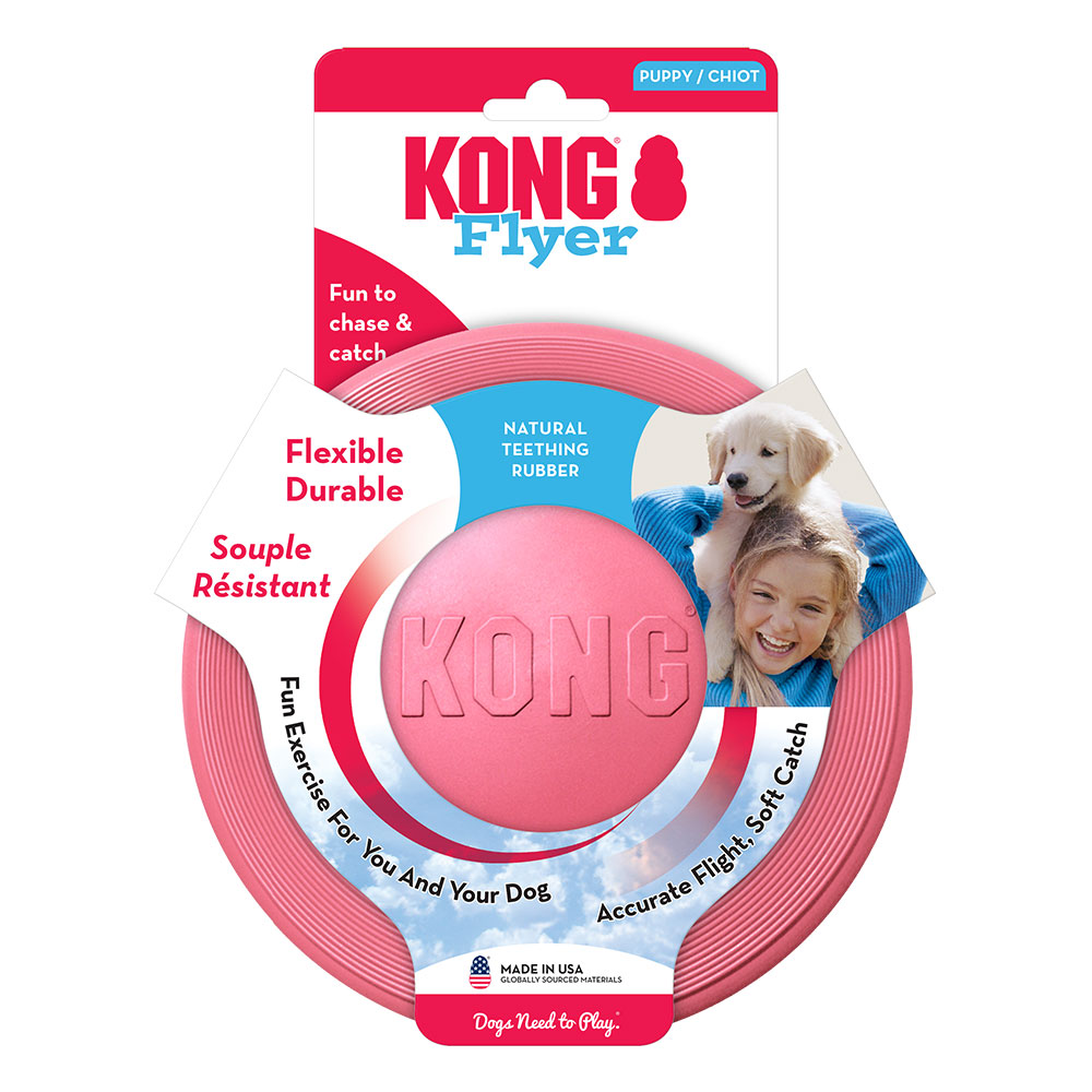 Kong Flyer Rubber Toy For Puppy - Disc 1 X Small
