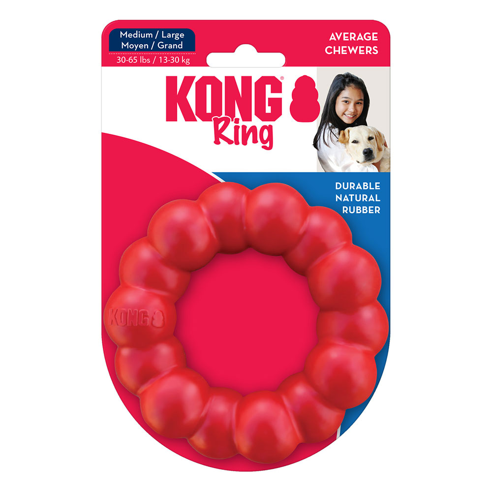 Kong Ring Rubber Toy For Dogs  1 X Medium/Large