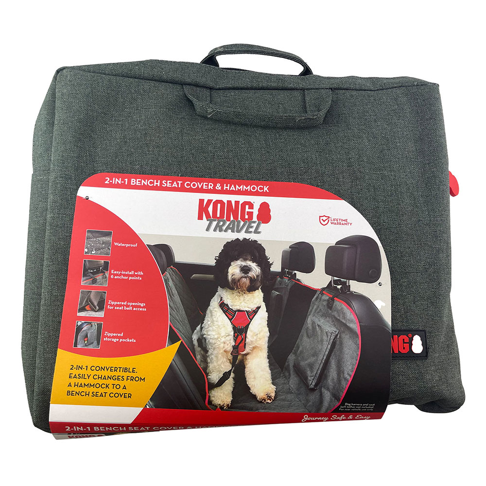 KONG Travel 2 In 1 Bench Seat Cover & Hammock for Dogs for Dog Supplies