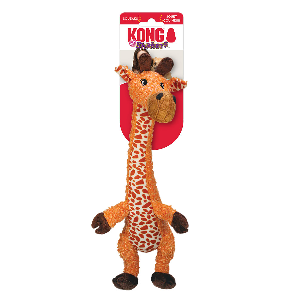 KONG Shakers Luvs Squeaker Toy for Dogs - Giraffe