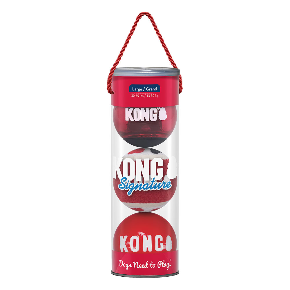 Kong Signature Fetching Toy For Dogs - Assorted Balls 3 X Large