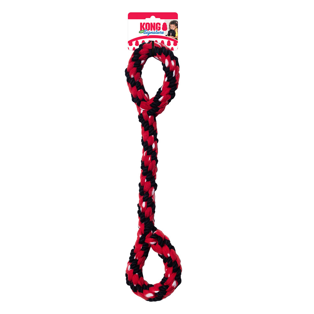 KONG Signature Rope Tug Toy for Dogs - Double Tug
