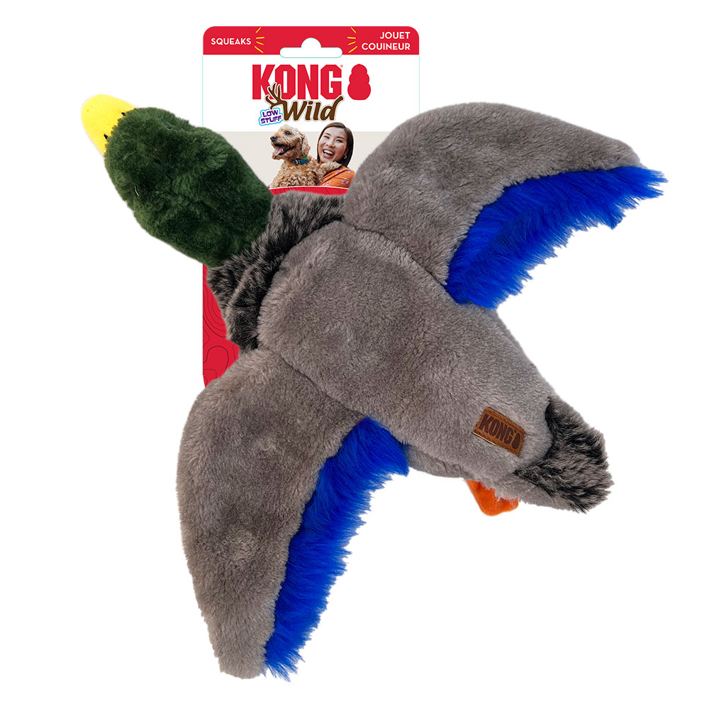 Kong Wild Low Stuff Squeaker Toy For Dogs - Mallard 1 X Medium