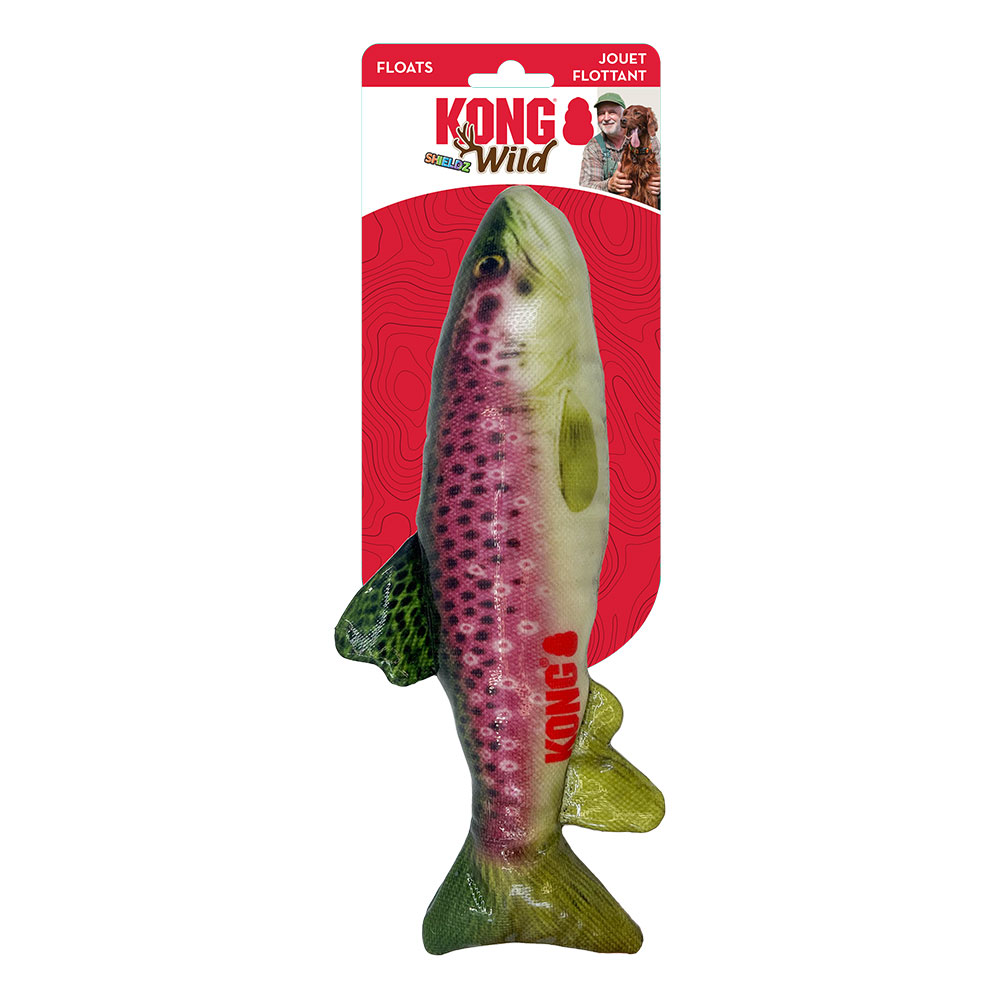 Kong Wild Shield Floating Toy For Dogs - Trout 1 X Medium
