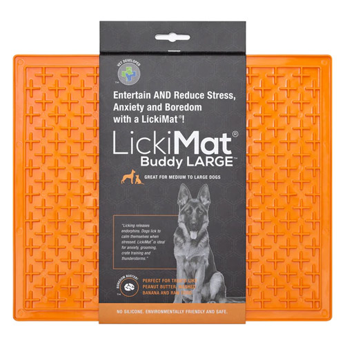 LickiMat Classic Playdate Dog Orange
