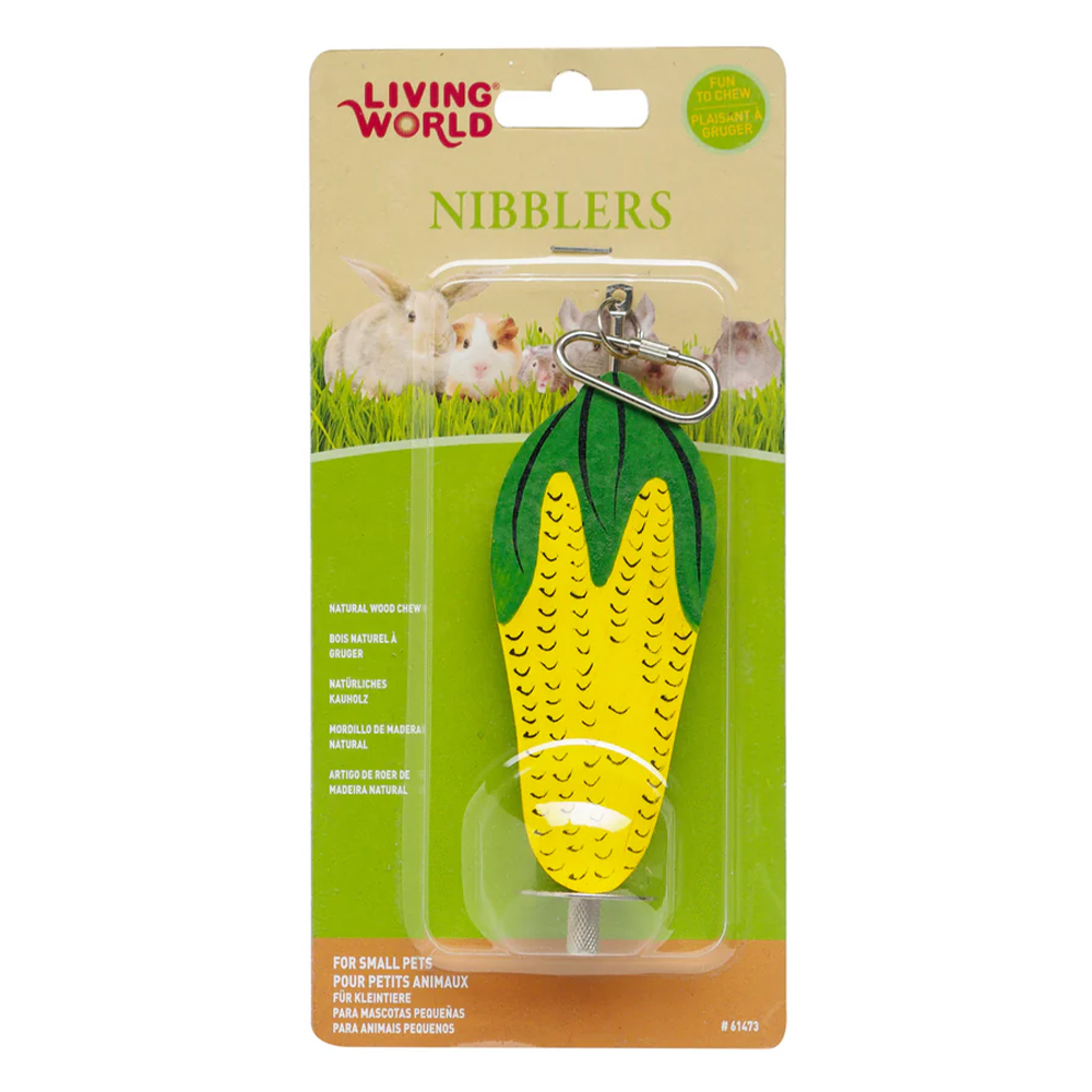 Living World Nibbler Corn on Stick for Small Animals