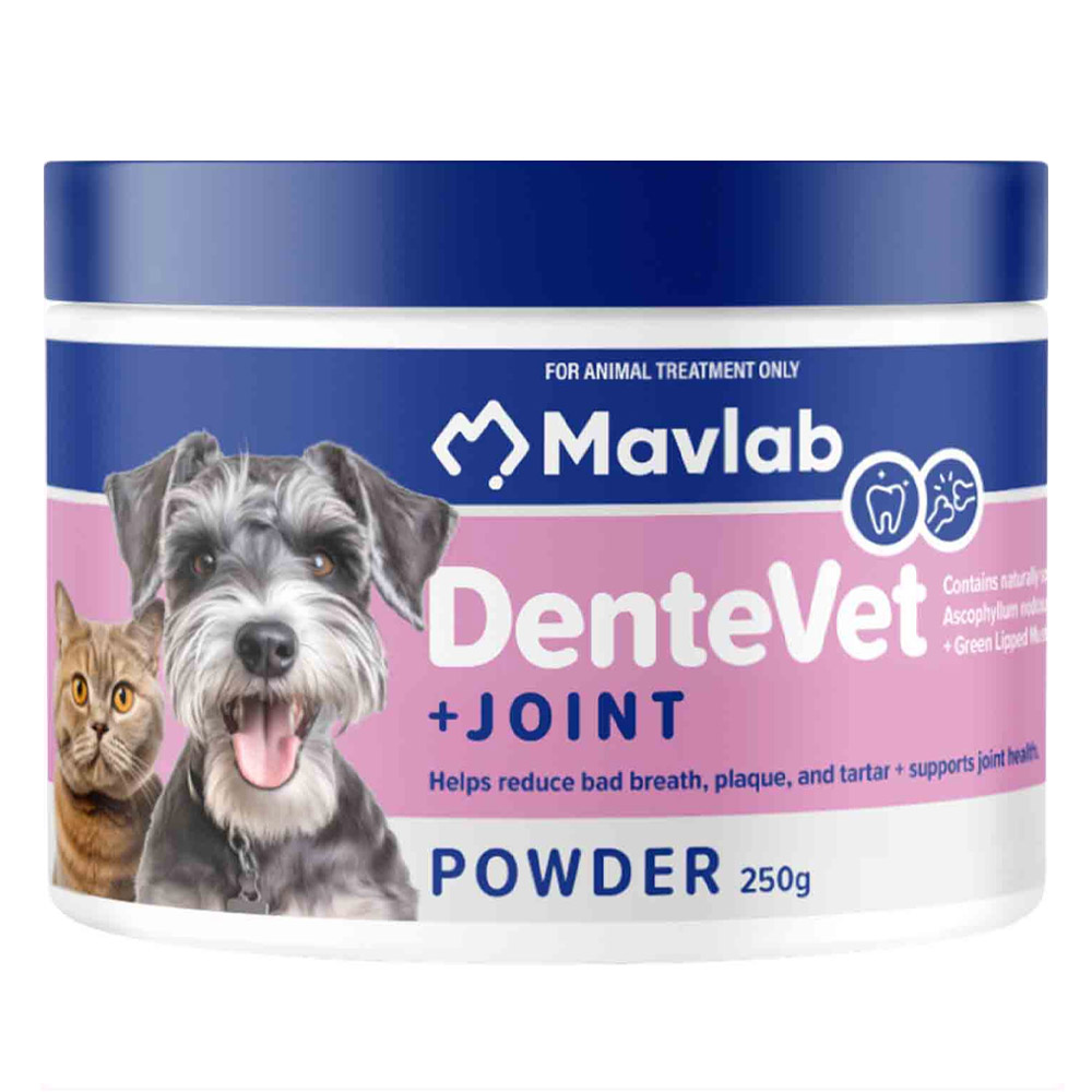 Mavlab DenteVet + JOINT Anti Plaque and Joint Support Powder For Dogs and Cats for Dog Supplies