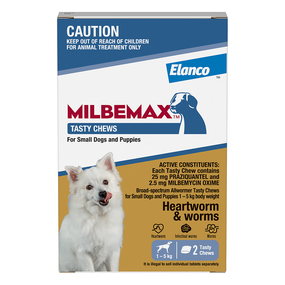 Milbemax Allwormer Chews For Small Dogs 1 To 5 Kg