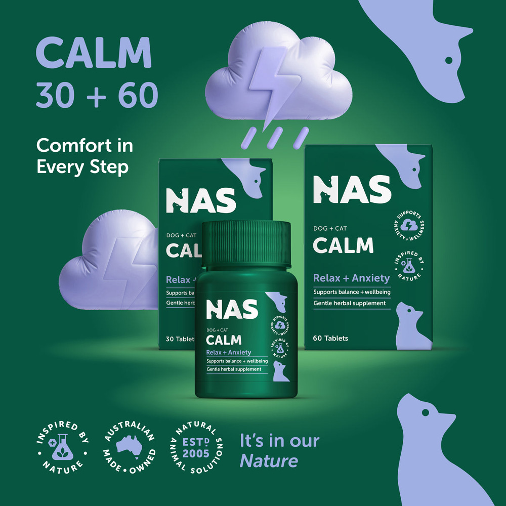 Natural Animal Solutions Calm Tablets for Dogs and Cats