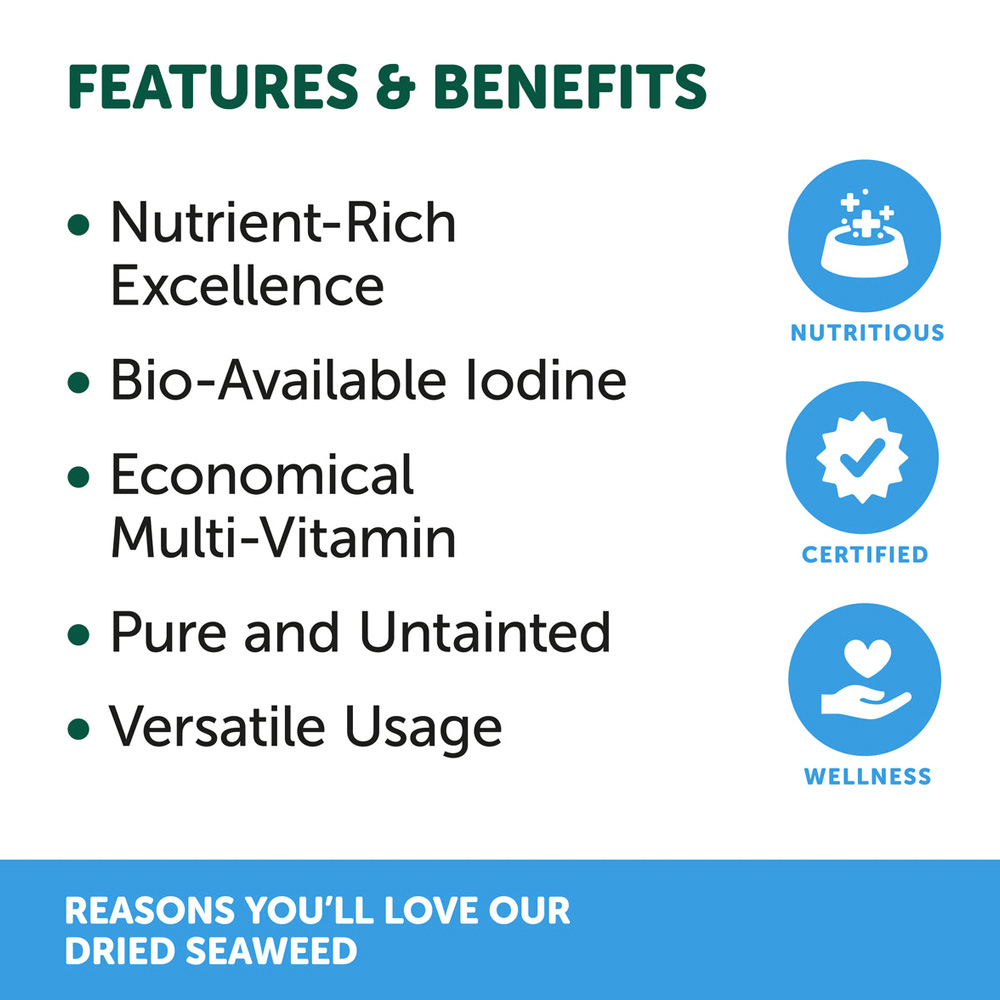 Natural Animal Solutions (NAS) Dried Seaweed for Dogs and Cats