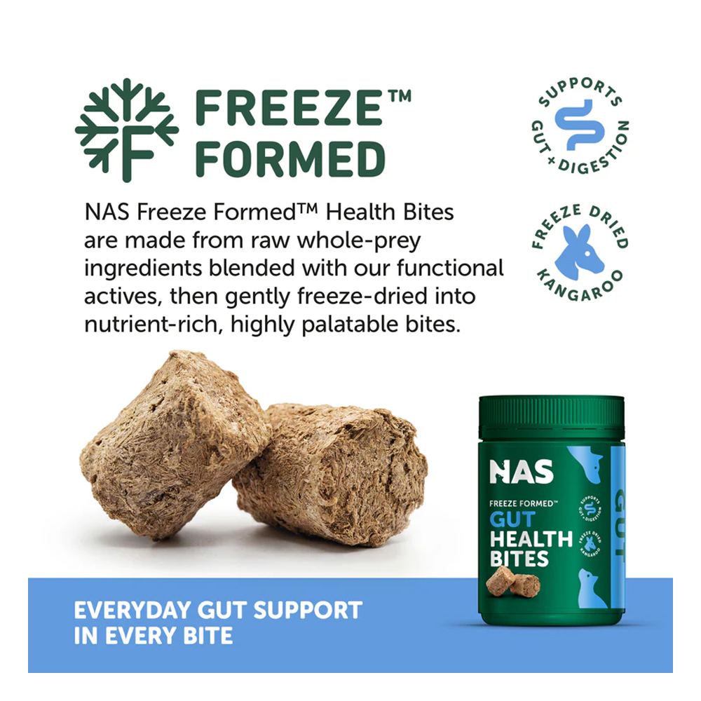 Natural Animal Solutions NAS Freeze Formed Gut Health Bites for Dogs & Cats