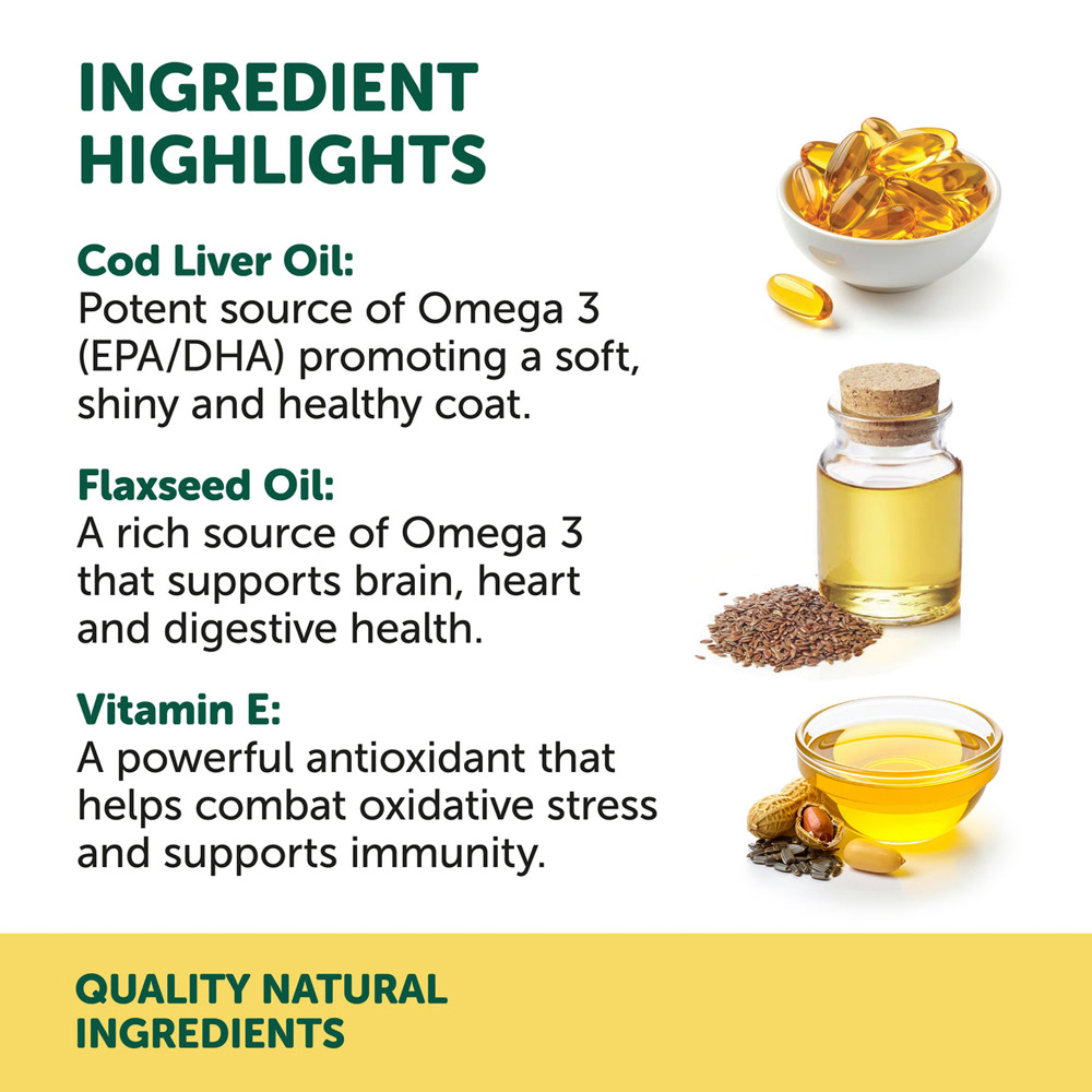 Natural Animal Solutions Omega 3,6 & 9 Oil for Dogs and Cats