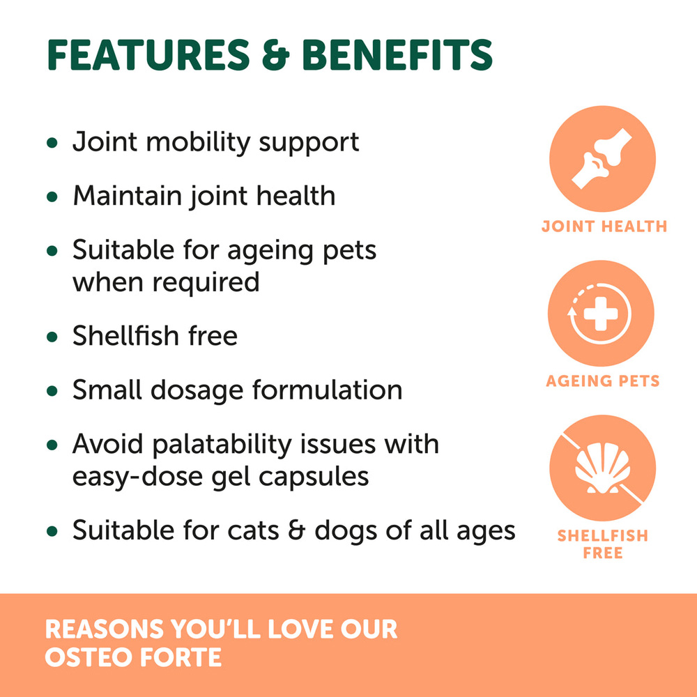 Natural Animal Solutions OsteoForte Caps for Dogs and Cats
