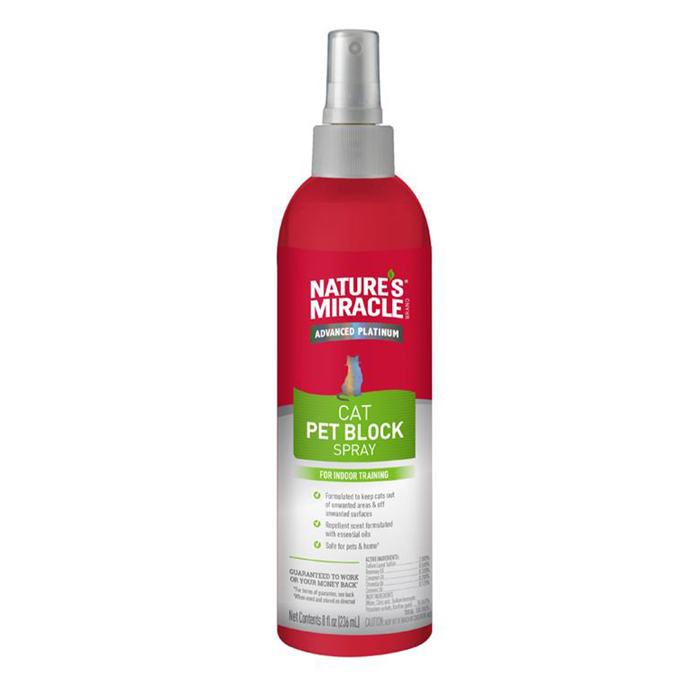 Nature's Miracle Pet Block Repellent Spray for Cats for Cat Supplies