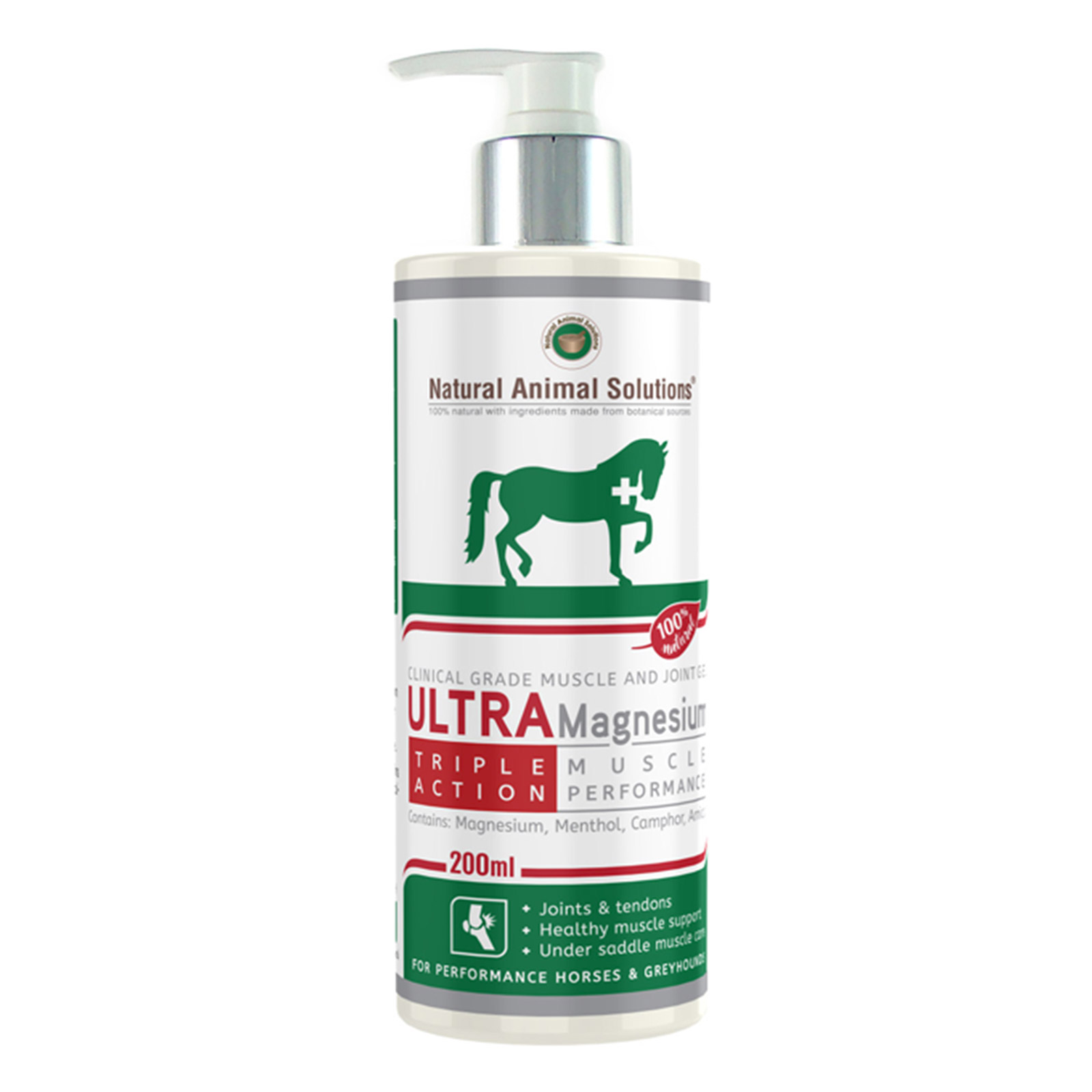 Natural Animal Solutions (NAS) Ultra Magnesium Muscle And Joint Care Gel for Horse and Greyhound for Dog Supplies