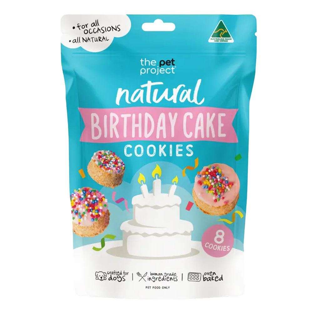 The Pet Project Birthday Cake Cookies Natural Dog Treats  1 Pack