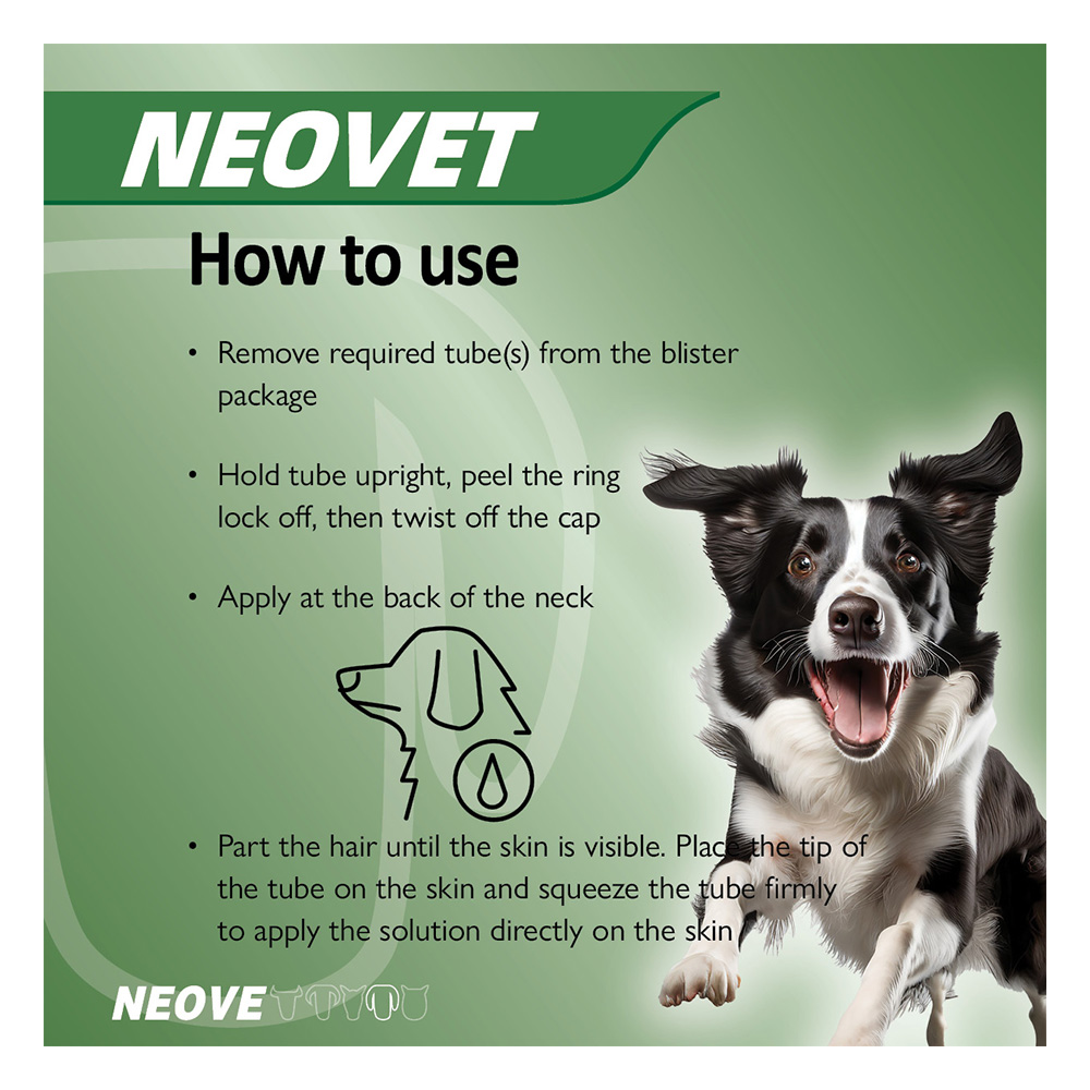 Neovet Flea and Worming For Puppies and Small Dogs Upto 4kg Green