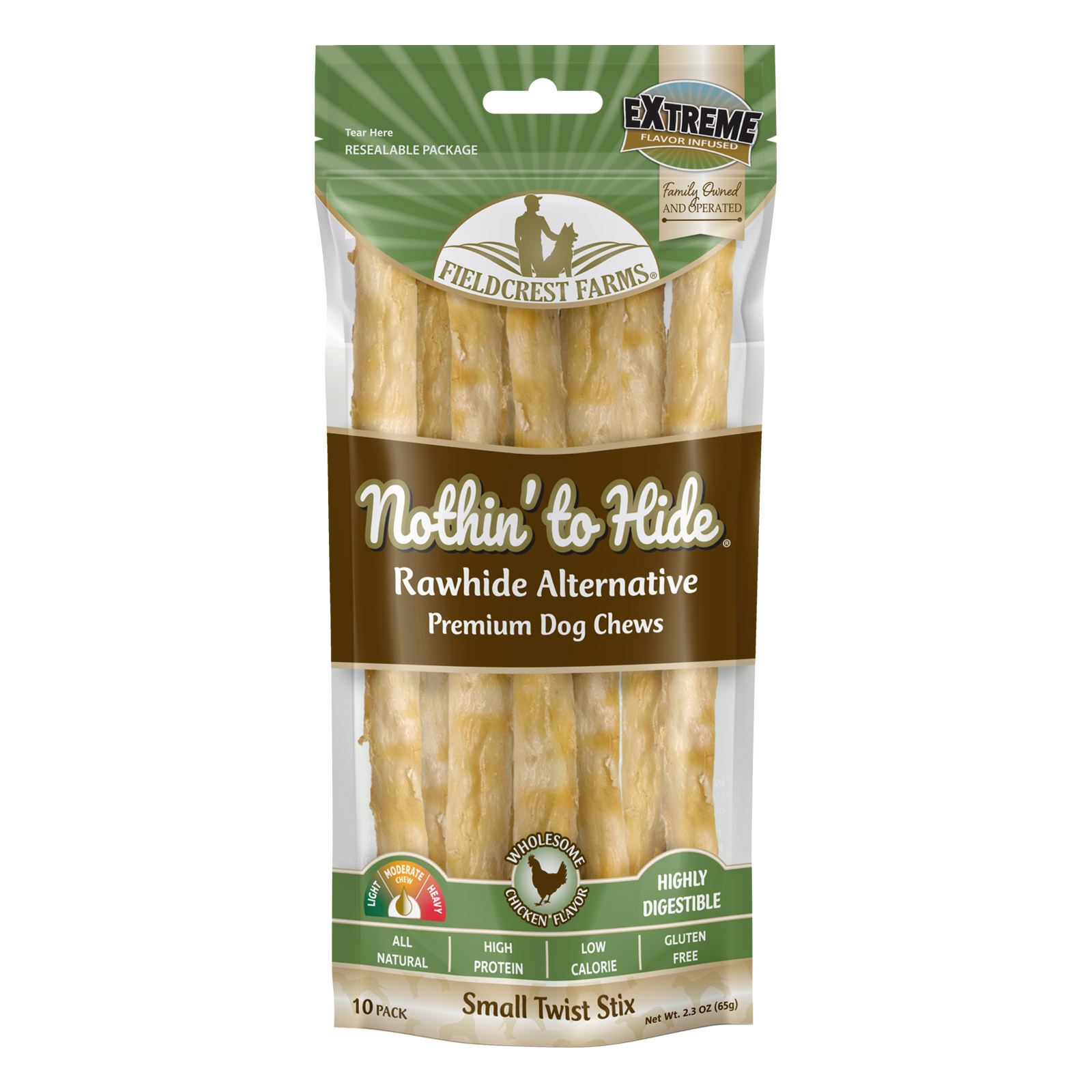 Nothin' to Hide Small Twist Stix Chicken for Dog Supplies