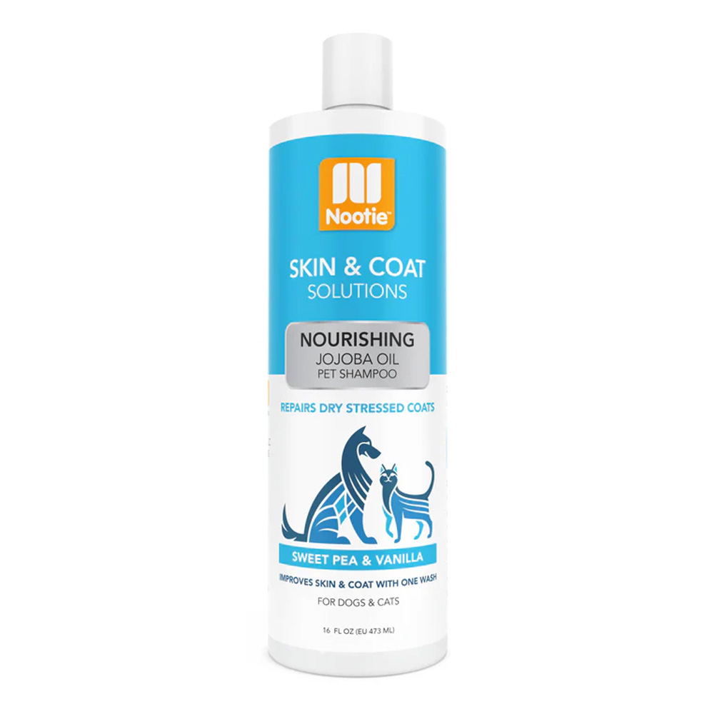Nootie Skin & Coat Solutions Nourishing Sweet Pea & Vanilla Shampoo for Dogs & Cats for Dog Supplies
