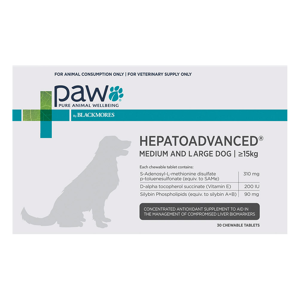 Paw Hepatoadvanced For Medium And Large Dog 30 Tablets