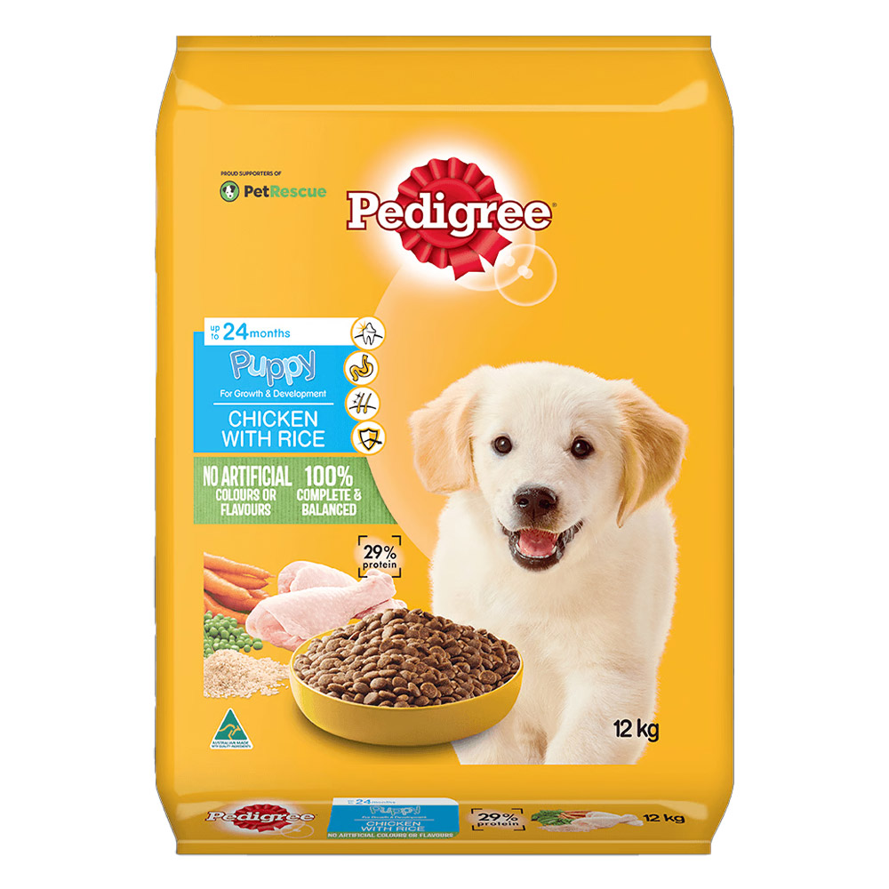 Pedigree Puppy Chicken With Rice Dry Dog Food  12 Kg