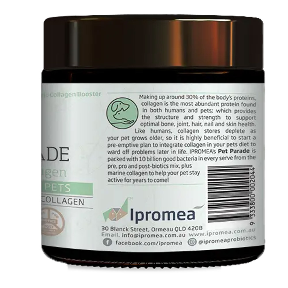 Ipromea Pet Parade Collagen Probiotic Powder for Dogs and Cats