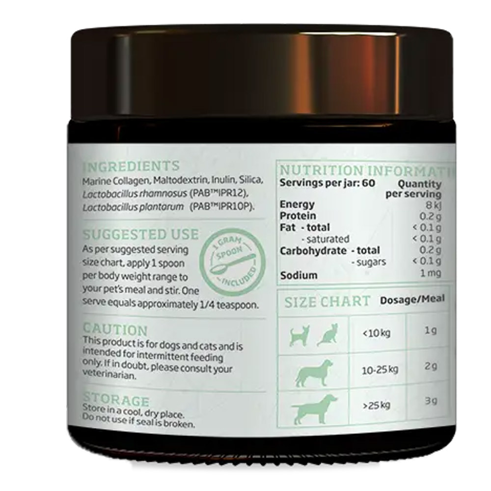 Ipromea Pet Parade Collagen Probiotic Powder for Dogs and Cats