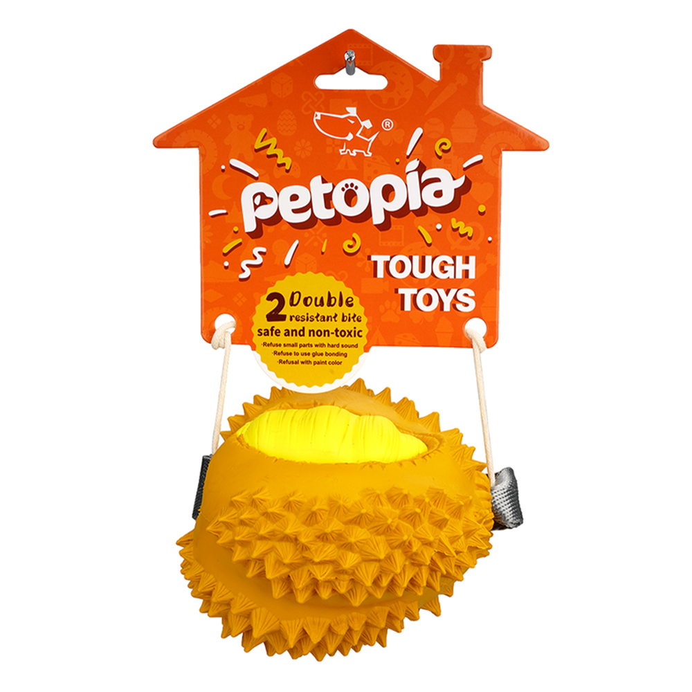 Petopia Ultra Tough Dog Toy Durable Durian Medium
