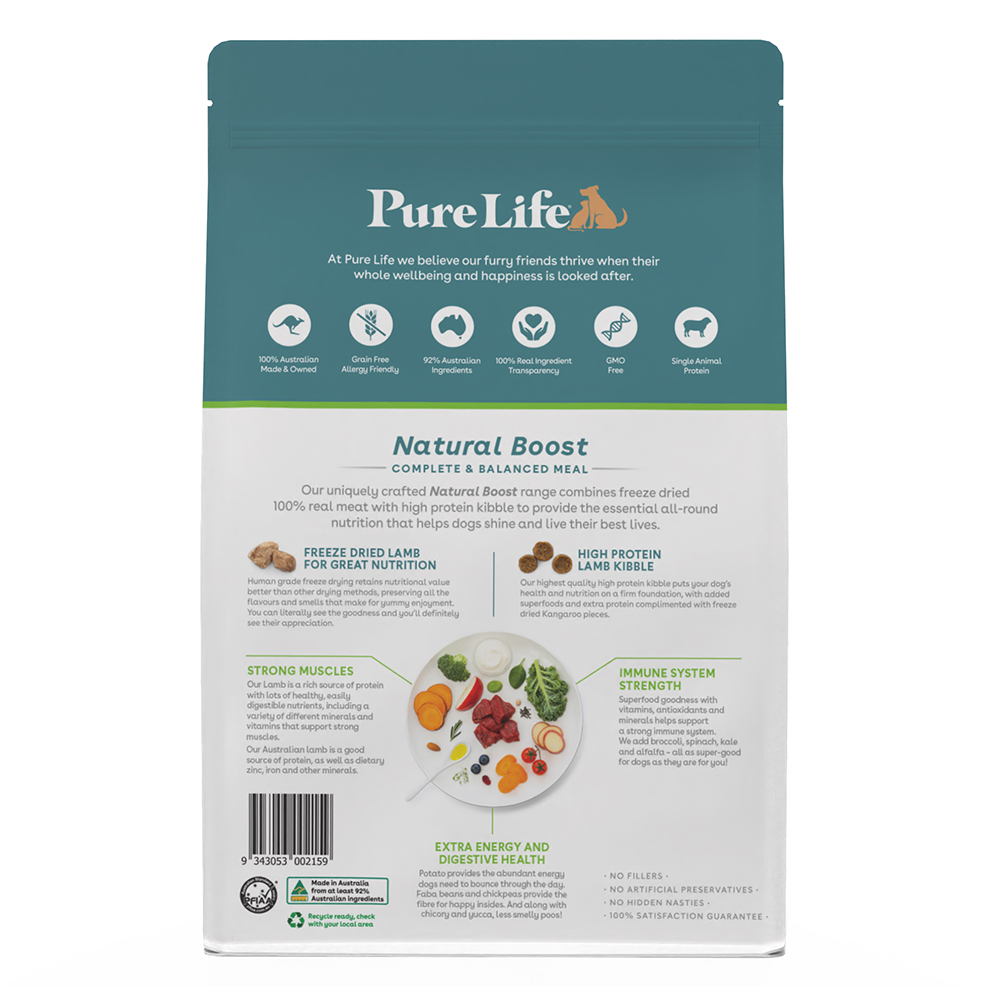 Pure Life Natural Boost Dog Adult Lamb