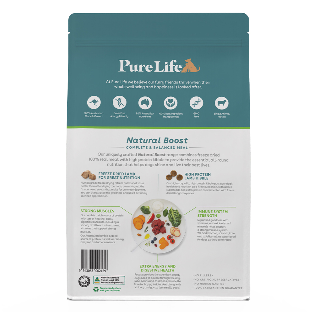 Pure Life Natural Boost Dog Adult Lamb