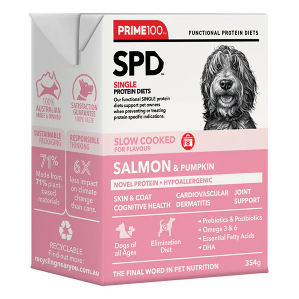 Prime100 SPD Single Protein Diets Slow Cooked Salmon & Pumpkin Wet Dog Food