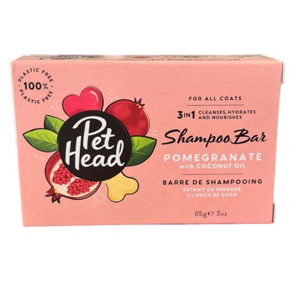 Pet Head 3 in 1 Pomegranate Fragrance Shampoo Bar for dogs for Dog Supplies