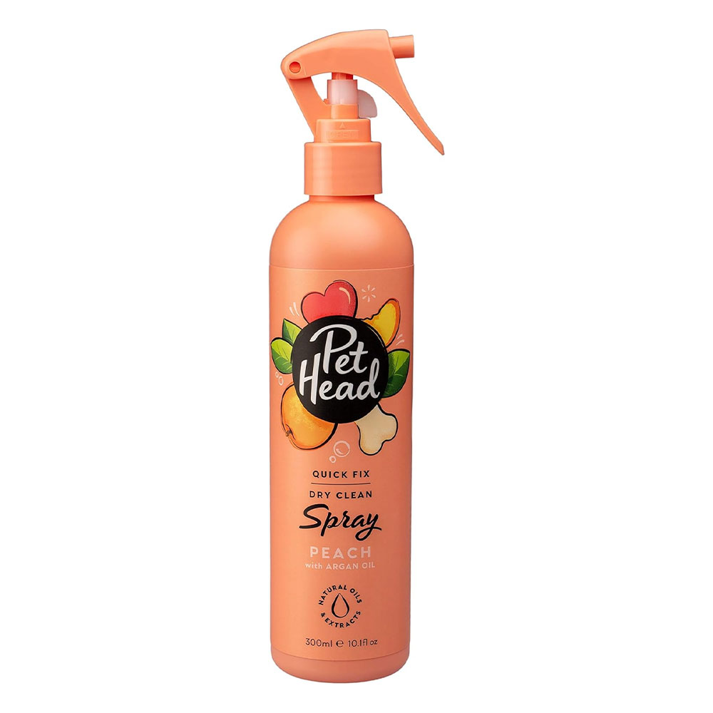 Pet Head Quick Fix Dry Clean peach Fragrance Spray for dogs