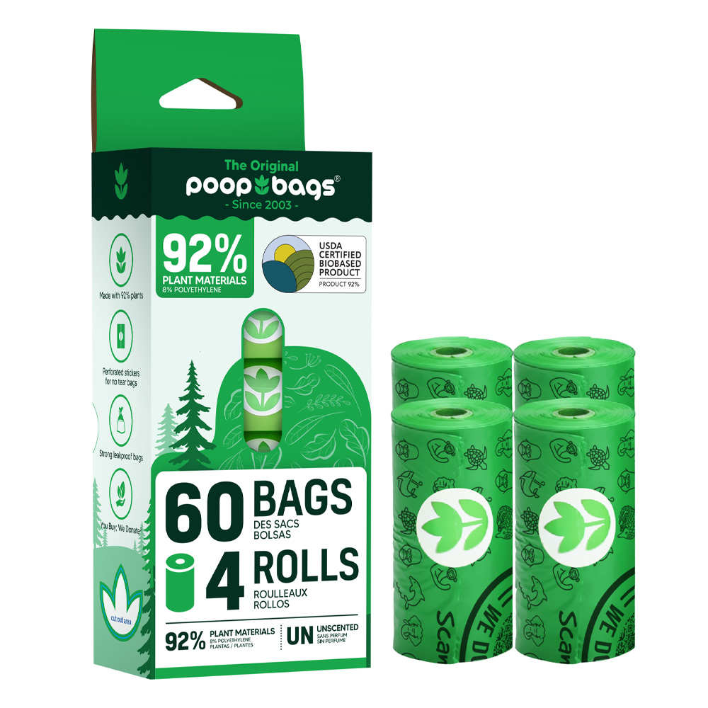 Poop bags 4pack 60'S for Dog Supplies