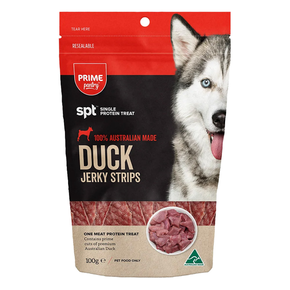 Prime Pantry SPT Single Protein Duck Jerky Strips Treats for Dogs for Dog Supplies