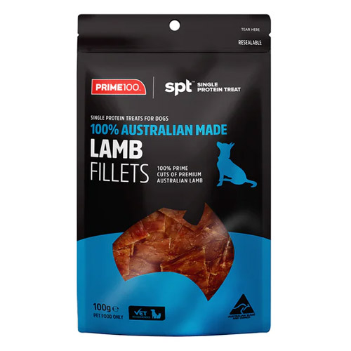 Prime100 SPT Single Protein Lamb Fillets Treats for Dogs for Dog Supplies