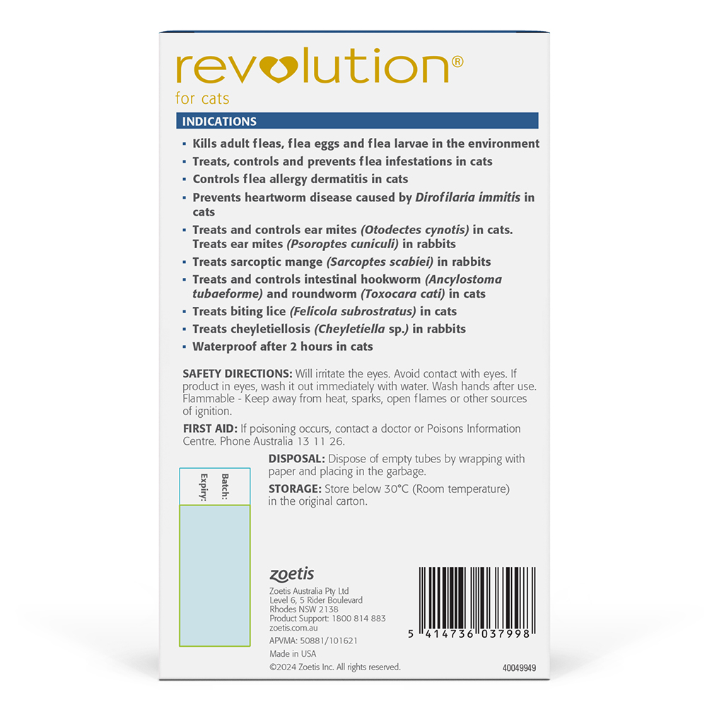 Revolution (Selamectin) - Large Cats (Blue)