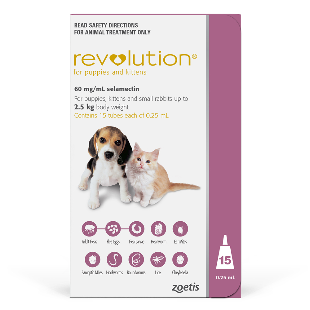 Revolution (Selamectin) For Puppies upto 2.5Kg (Pink)